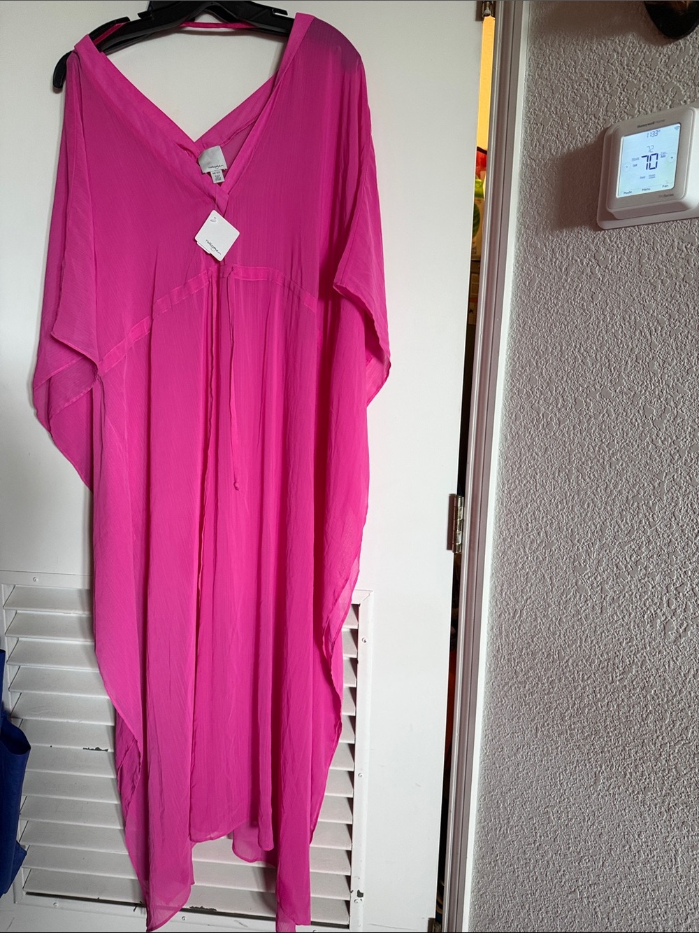 Halogen Hot Pink Swim Coverup Caftan